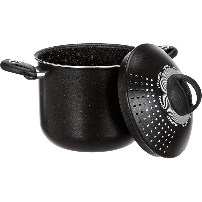 Каструля Pensofal Biostone Pastasì 5 л, 20 см, чорна, антипригарна