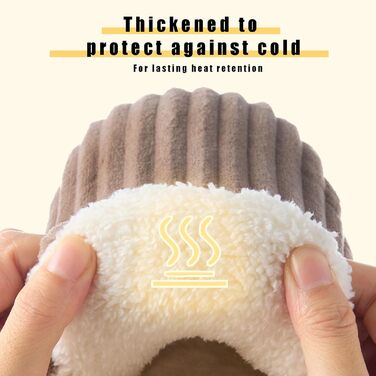 Тапочки зимові жіночі та чоловічі з піною пам'яті, м'яка тканина корд, повний плюш, бавовняні тапочки з антиковзкою підошвою, зручні для дому та вулиці (42/43 EU, кавовий)