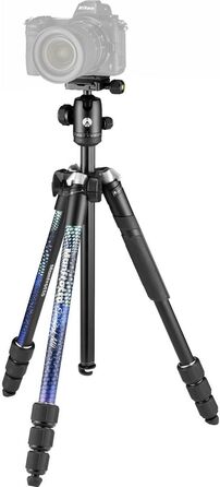 Алюмінієвий компактний штатив Manfrotto Element MII з кулею та сумкою для DSLR, бездзеркальних та компактних камер, синій