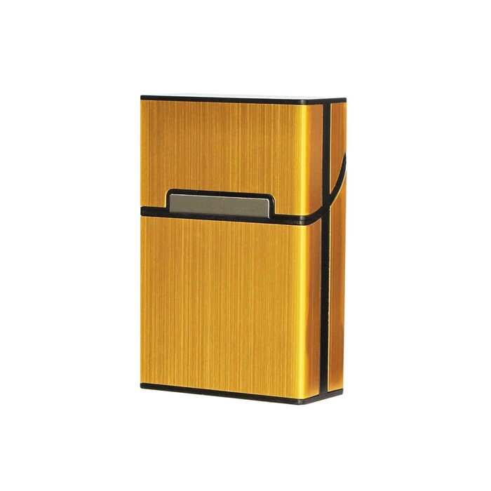 Елегантне етикетка для сигарет Edel: металевий бокс-контейнер на 20 сигарет з магнітною застібкою (золотий)