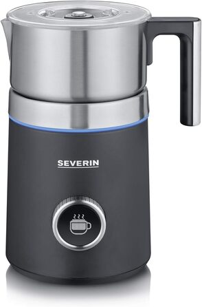 SEVERIN Spuma 700 Plus: Індукційний спінювач молока з OLED-дисплеєм, 13 програм, LED-підсвітка, нержавіюча сталь, чорний
