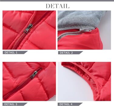 Чоловіча степкова жилетка YOUTHUP з капюшоном, тепла зимова жилетка для активного відпочинку, спортивна жилетка без рукавів (S, Червоний)