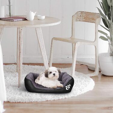 Килимок для кота та собаки AcserGery: м'яке ліжко, теплий лежак, чорний колір