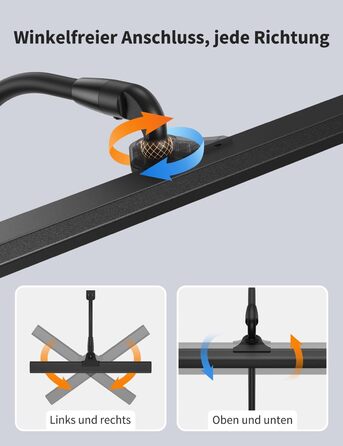 LED лампа для столу Kary з регулюванням яскравості, 40см, 12W, для офісу, роботи, читання, захисту очей, дітей, 5 рівнів регулювання, 5 кольорів, таймер 60 хв, білий + металева клямка