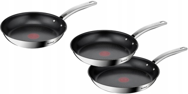 Набір сковорідок TEFAL Intuition (24, 26, 28 см) для індукційних плит, сталь з антипригарним покриттям