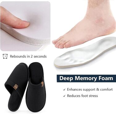 Чоловічі тапочки RockDove LiteStep з вафельної в'язки для дому, чорні (47/48 EU)