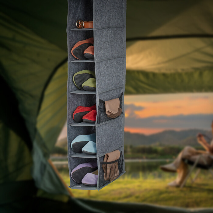Relaxdays Closet Hanging Shelf with 6 Compartments