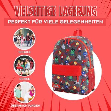 Дитячий рюкзак Marvel Spiderman з дизайном The Avengers, Iron Man та іншими героями. Ідеальний для школи та як подарунок (40x30x16cm)