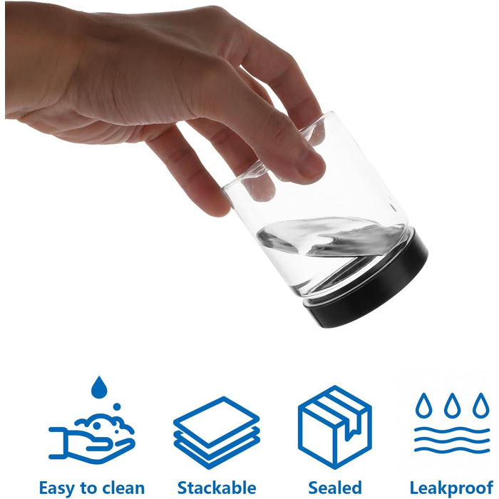 Набір контейнерів для зберігання продуктів 16 шт. (240мл + 420мл) з кришкою, BPA-Free, прозорі