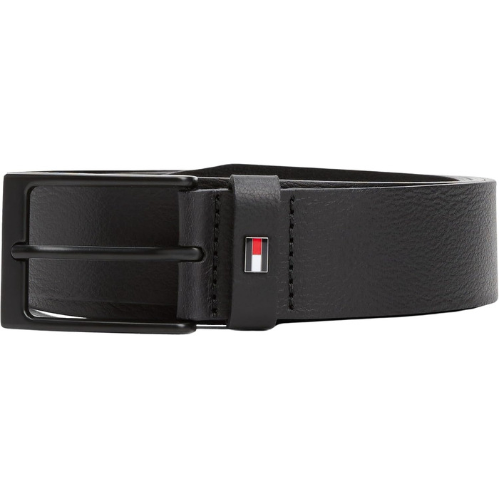 Чоловічий шкіряний ремінь Tommy Hilfiger Layton 3.5 AM0AM13016, чорний, 85 см