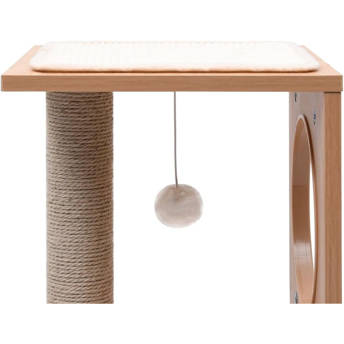 Дім для кота VidaXL: кігтеточка з сизалю, 60 см, білий. Кліматичний комплекс, ігровий центр для котів