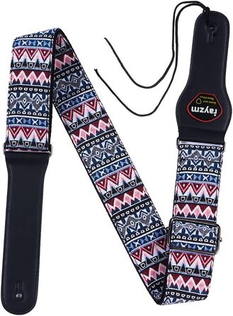 Гітарний ремінь Rayzm Gurt: бавовняний ремінь для акустичної/електро гітари або бас-гітари