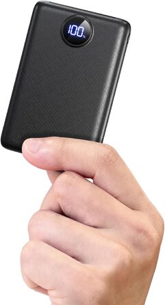 Портативний зарядний пристрій Power Bank 20000mAh з LED дисплеєм, USB-C, PD 3.0, QC 3.0, чорний