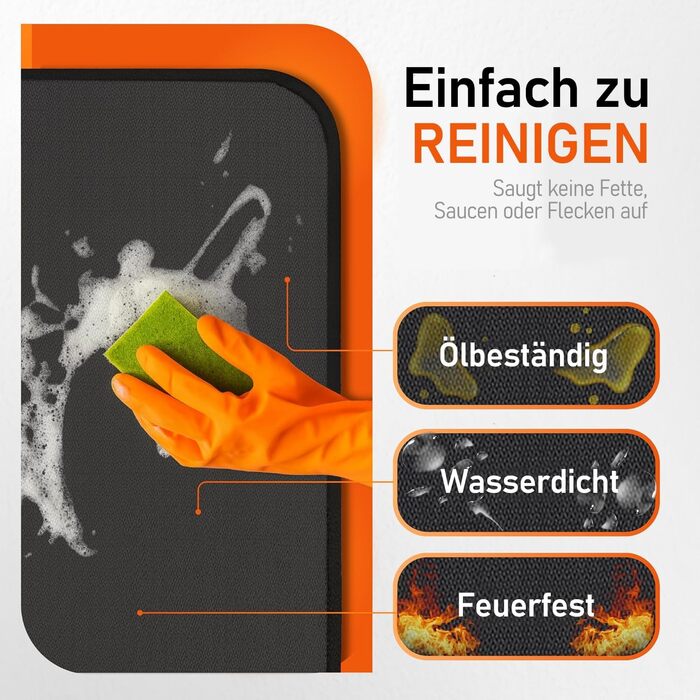 Вогнетривка підкладка для гриля та каміна 100x154 см, термостійкий килимок для захисту тераси та газону від іскор та жиру (до 980°C)