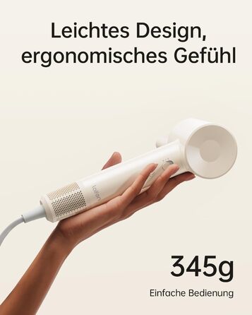 Laifen SE Lite Hair Dryer - Negative Ion Hair Dryer with 100,000 RPM Brushless Motor - Fast Drying, Quiet, Travel-Friendly (Milktea Color)