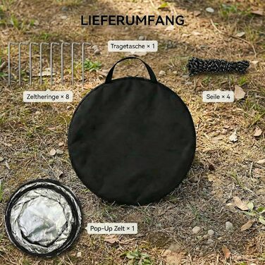 Намет для туалету CLIPOP Pop-Up, портативний, для душу, захист від сонця, водонепроникний, 120x120x190 см, чорний