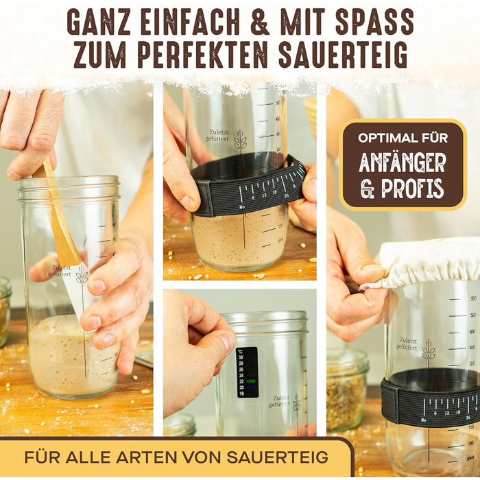 Датський вінчик для тіста - високоякісний вінчик для випічки, міксер для тіста, датський вінчик для хліба (1000 мл набір для закваски)