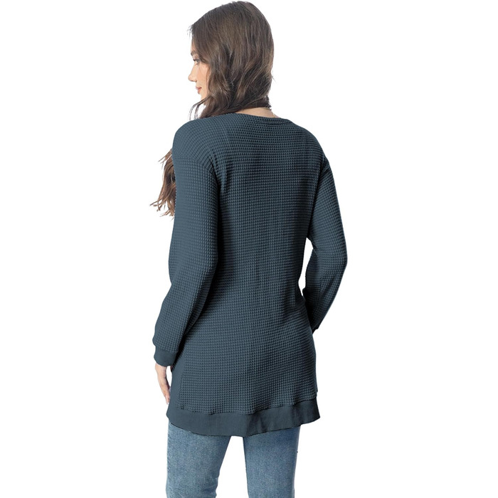 Кардиган чоловічий Daen Langar Casual Lang з відкритим фронтом, сіро-антрацитовий (M)