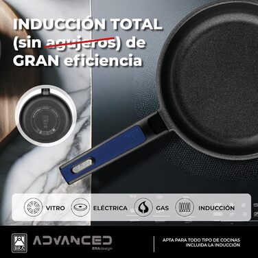 BRA Advanced | Set of 3 non-stick frying pans made of cast aluminum, 20|24|28 cm, PFOA-free, reinforced, excellent performance and scratch resistance, suitable for induction. Frying Pan Set (20-24-28 cm)