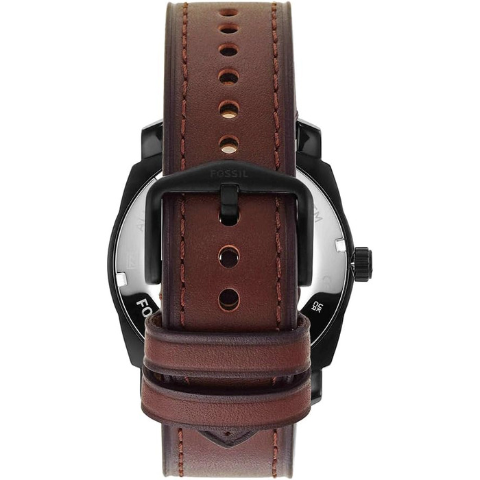 Годинник Fossil Machine для чоловіків: кварцовий, з датою, 42 мм, коричневий (з нержавіючої сталі або шкіряним ремінцем)