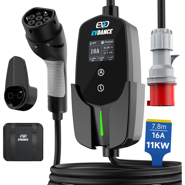 Кабель для зарядки електромобіля Type 2 Schuko, 3.68kW, 6.1м, 6-16A, для електромобілів та гібридів (PHEV/EV)