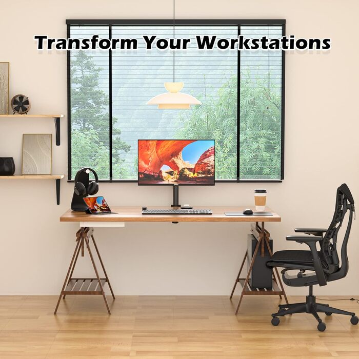 Кріплення для монітора BONTEC, 13-32 дюйми, до 10 кг, регульоване, настільне, VESA 75x75/100x100, чорне