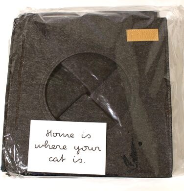 Кігтечка-будиночок для котів з фетру для полиць IKEA Kallax/Expedit, зручна лежанка-кошик, сірий колір, для 2 котів або великих котів