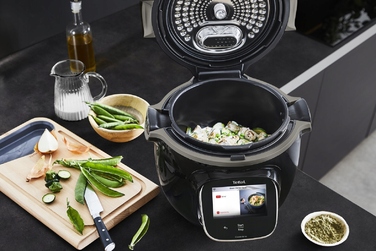 Мультиварка-скороварка Tefal Cook4me Touch CY912, 6 л, Wi-Fi, 13 функцій, чорна