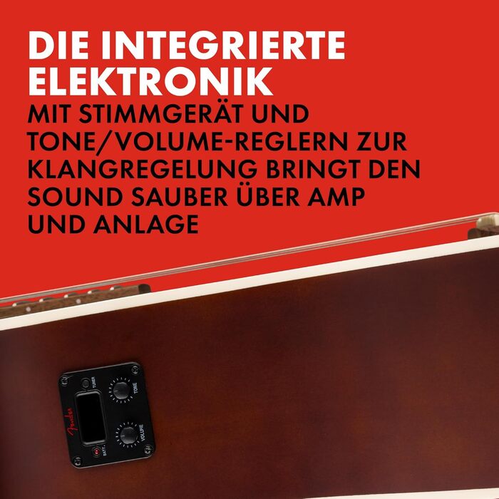 Акустична гітара Fender California Debut Redondo Dreadnought CE з вирізом, шпон з ялини, чорний колір, Natural (електроакустична гітара, 2-колірний Sunburst)