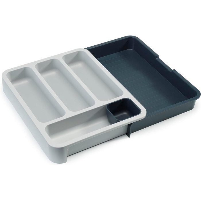 Органайзер для столових приборів DrawerStore (Сірий/Сірий) - Піддон для кухонних ящиків