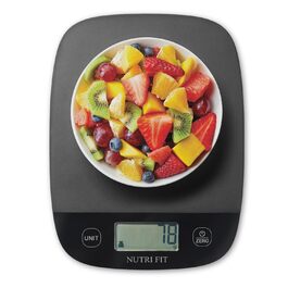Кухонні ваги Nutri Fit – цифрові, ультратонкі, багатофункціональні, 5 кг, чорний колір