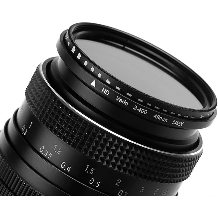 Сірий фільтр Fotover 58mm: регульований ND2-ND400, для Canon, Nikon, Sony, Pentax, Olympus, Fuji DSLR