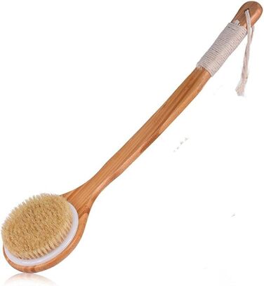 Bath Brush Natural Bristles Bath Brush Peeling Wood Body Massage Shower Brush Woman Man Skincare Dry Body Brush