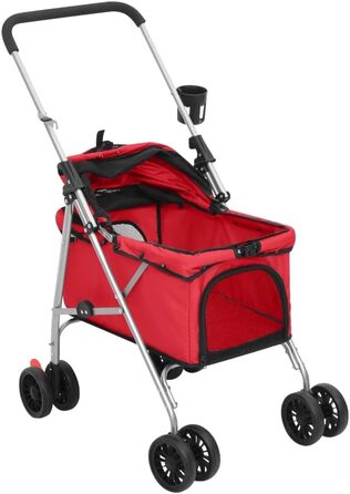 ВідаXL Кія для собак, складаний, 76x50x100 см, Оксфордська тканина, червоний