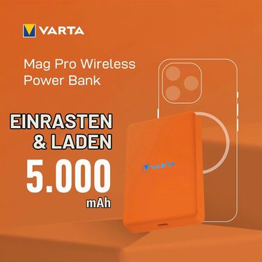 Повербанк VARTA Power Bank Energy 10000 mAh, 20W, USB-C та USB-A, Li-Polymer, з функцією Pass-Through, зарядка до 3 пристроїв одночасно, LED-індикація, помаранчевий