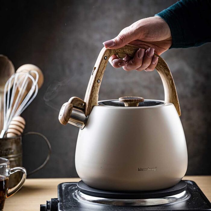 Чайник зі сталі 2.5L Induktion (Крем)