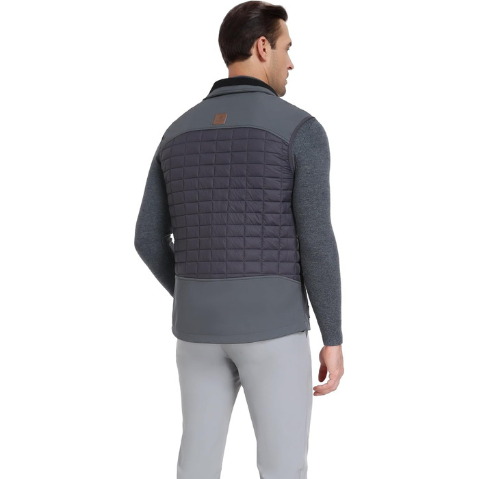 Little Donkey Andy Легка пухова жилетка для чоловіків, тепла безрукавка, outdoor куртка для піших прогулянок, подорожей, бігу, XXL, темно-сірий