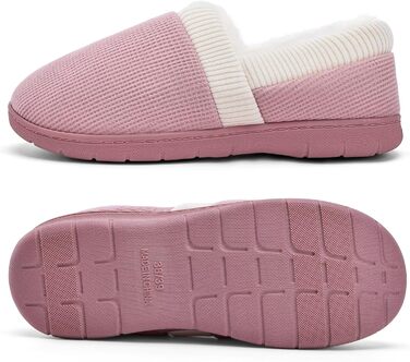 Тапочки для дому жіночі теплі з меморі-піною, зимові, розмір 36-43 EU, м'ятно-зелені (36/37 EU, рожеві)