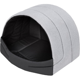 Будка для собак Будка-печера Будка-ліжко для собак Будка для котів Місце для сну L - 55x43 см Сірий