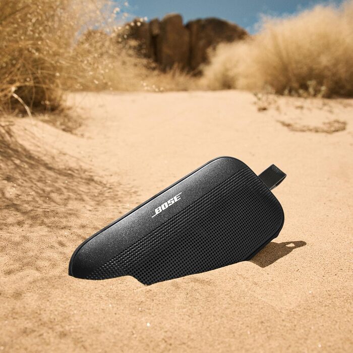 Портативна Bluetooth колонка Bose SoundLink Flex (2-ге покоління), водонепроникна, пилонепроникна, з природним звучанням, до 12 годин роботи від акумулятора, чорна
