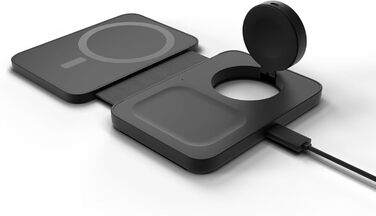 Зарядна станція Mous 3-в-1 MagSafe сумісна: Бездротовий зарядний пристрій для Apple Watch, iPhone 17/16/15/14, Pixel 10, Samsung Galaxy S26/S25 та AirPods