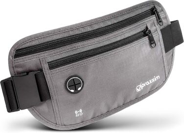 Чоловіча/жіноча поясна/поясна сумка для подорожей з захистом від злодіїв та RFID-захистом (сіра)
