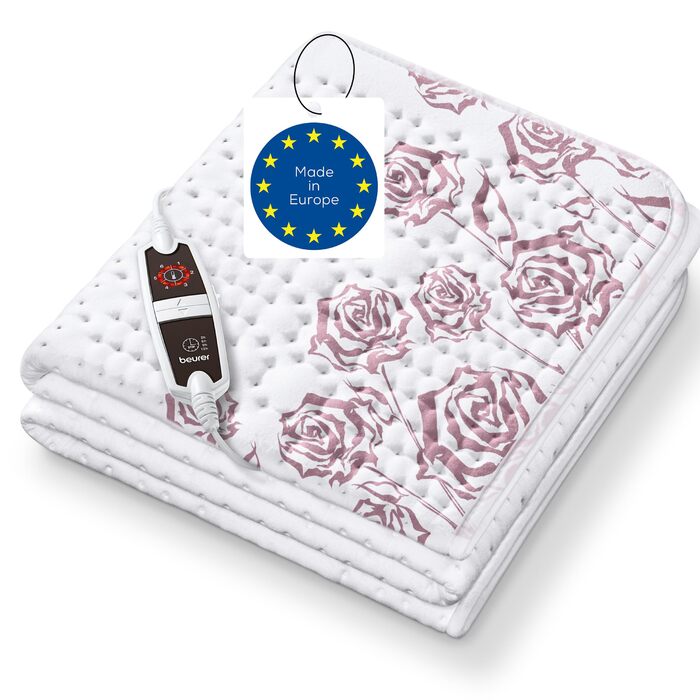 Електричне підігріваюче підвійне ковдро Beurer UB 90 Komfort з двома зонами нагріву, 9 температурних режимів, автовимкнення та Eco-Control, 150x80 см, можна прати в пральній машині