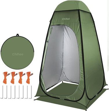 Chihee Pop-Up Privacy Tent - Portable Camping Bathroom Tent with Floor - Green