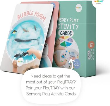 Inspire My Play - Tuff Tablet with Lid - Messy Play Tray for Toddlers - Sensory Play Bowls for Kids - Developmental Sensory Toy for Children with Disabilities