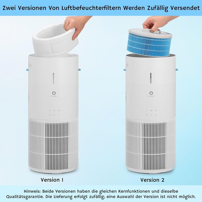 Повітряочищувач та зволожувач Airthereal AEH300: 2-в-1, до 125 м², 3-ступенева фільтрація, індикатор якості повітря, нічний режим, автоматичне зволоження