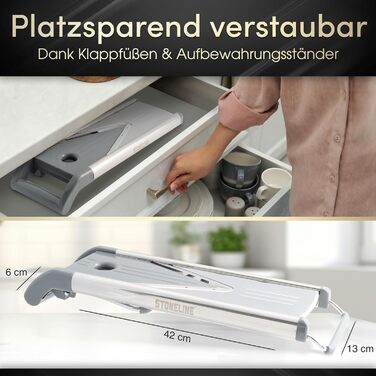 Набір для нарізки овочів STONELINE V - 9 предметів: для нарізки скибочками, соломкою, кубиками, спіралями. З нержавіючої сталі. Кухонний овочевий слайсер, тертак, спіралізатор, слайсер для картоплі фрі, сірий