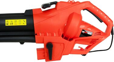 Grafner 3-in-1 Electric Leaf Blower 3500 Watt, Shoulder Strap and Wheels, 35 Liter Collection Bag, Leaf Reduction of up to 90%, 270 km/h, Suction, Blowing, and Shredding, Electric Leaf Blower, Leaf Vacuum, Shredder, Blower