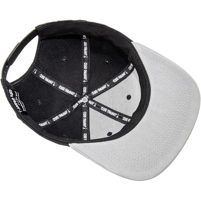 Кепка бейсболка Jumping Bird • Унісекс • Знімний козирок • Легка, регульована, чорно-сіра