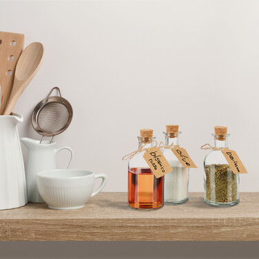 Relaxdays Decorative Glass Set with Cork Stoppers